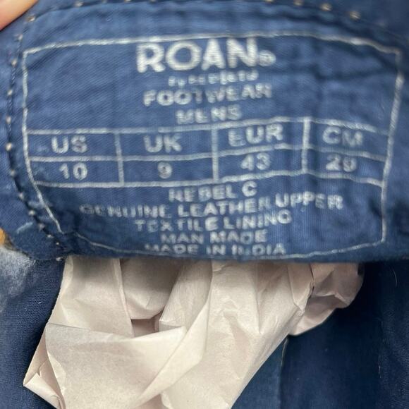 ROAN by Bed Stu Mens Rebel C Derby Shoes 10 Tan Bosco Leather Canvas Distressed main image 6